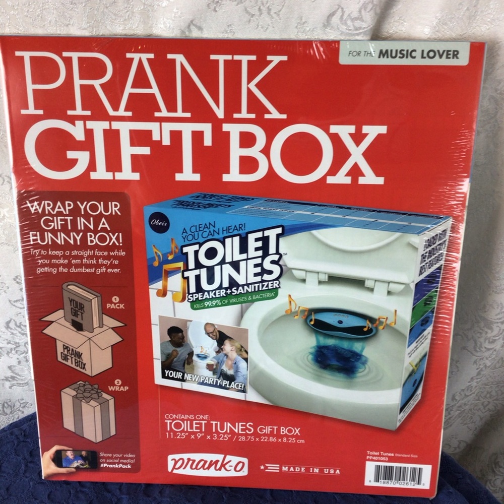 🛍 Prank Gift Box Toilet Tunes Med Gag Xmas Grad